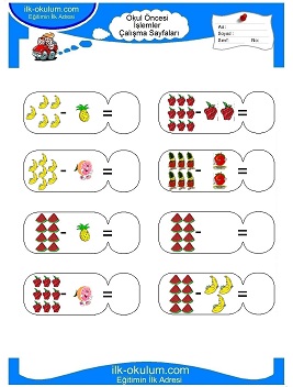 Çocuklar İçin toplam işlemi yaprak testleri 